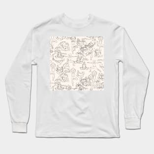 Yoga Pattern Cutting Long Sleeve T-Shirt